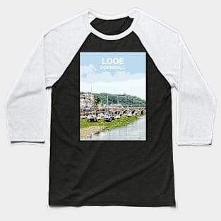 Looe Cornwall. Cornish gift. Travel poster Baseball T-Shirt